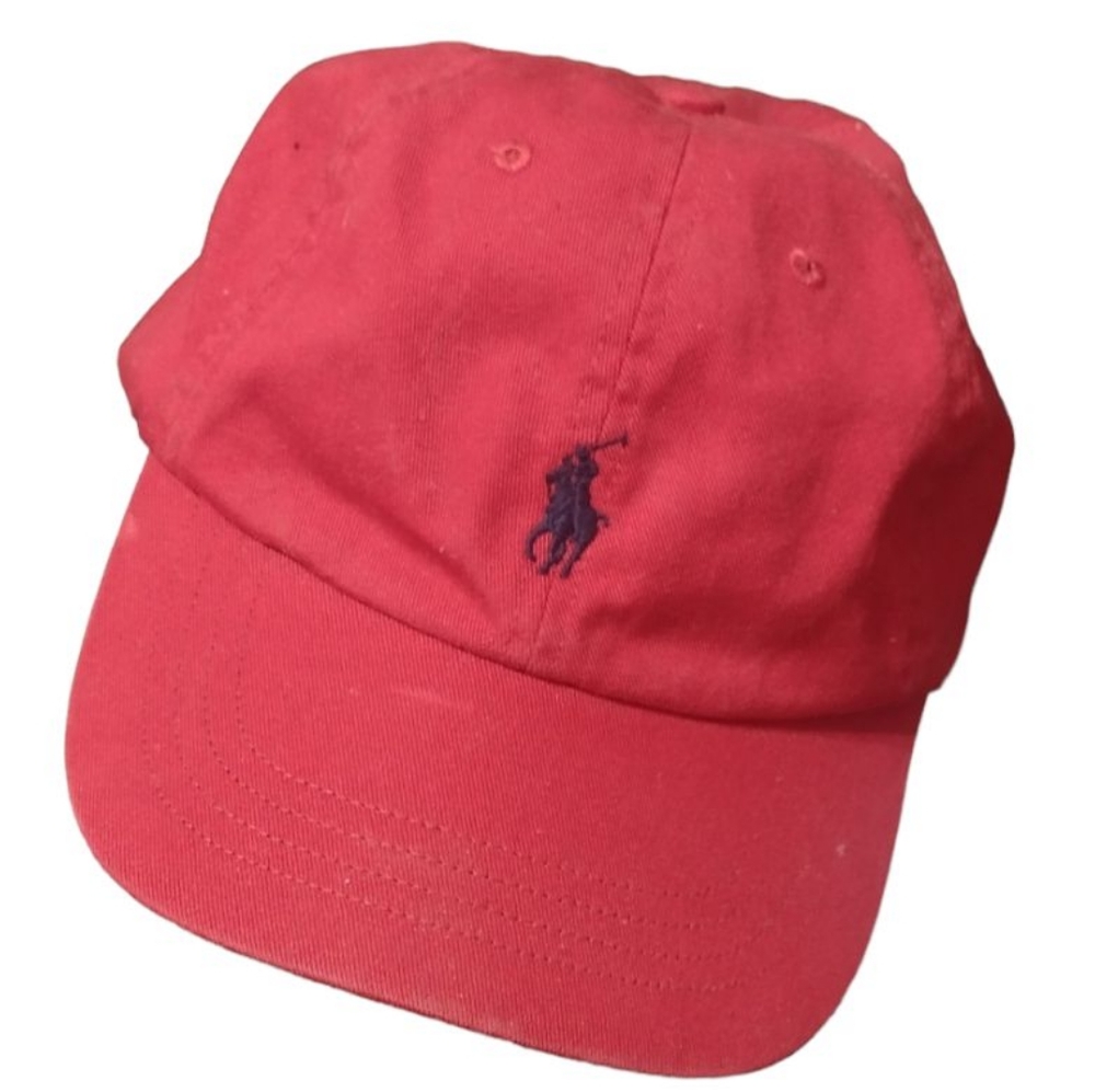Red Adjustable RL Polo Cap
